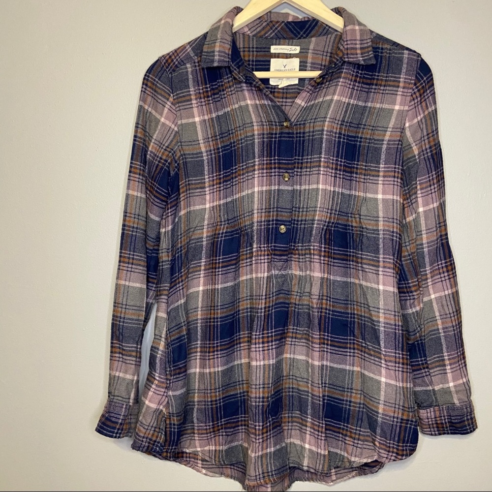 American Eagle Legging Flannel Top
